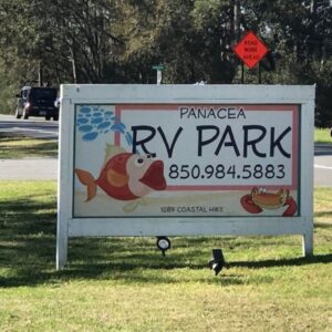Panacea RV Park sign